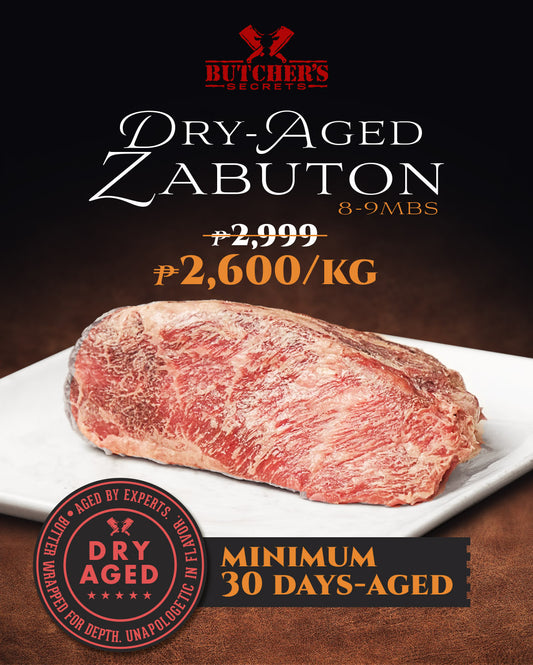 DRY-AGED AUS WAGYU ZABUTON STEAK (8-9mbs) by Chef Gene Gonzalez