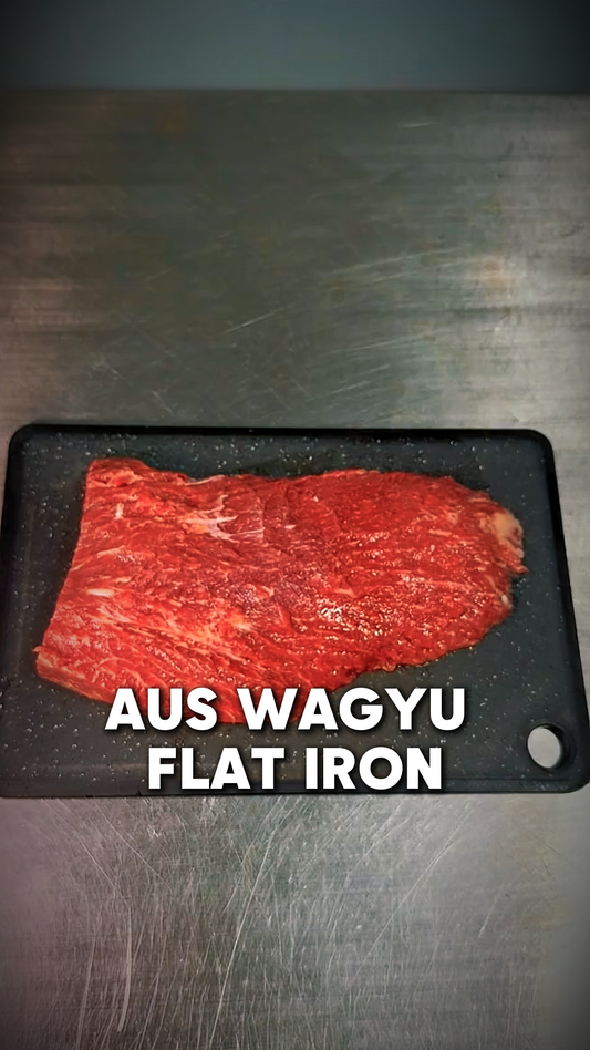 AUS WAGYU FLAT IRON STEAK 7mbs, slab